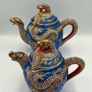 Vintage Kutani style Moriage Dragonware Teapots, Hand-Painted, Japan Your choice